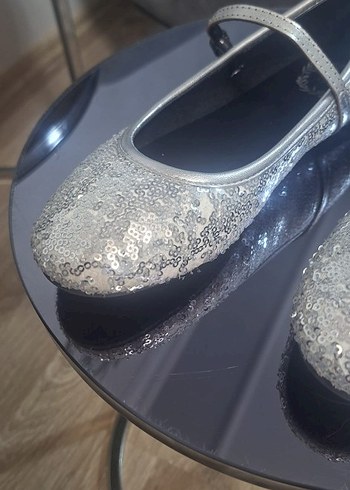 Klasik Kız Babet Ayakkabı Tokalı Gri - Görsel 3