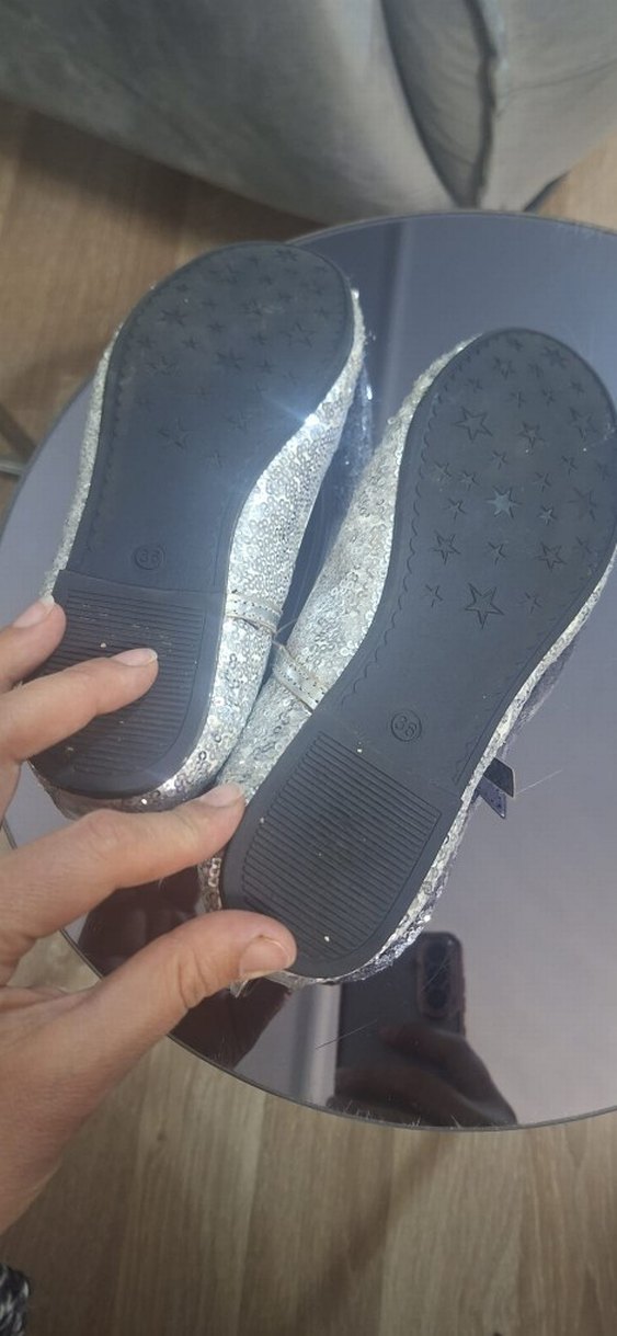 Klasik Kız Babet Ayakkabı Tokalı Gri - Görsel 5