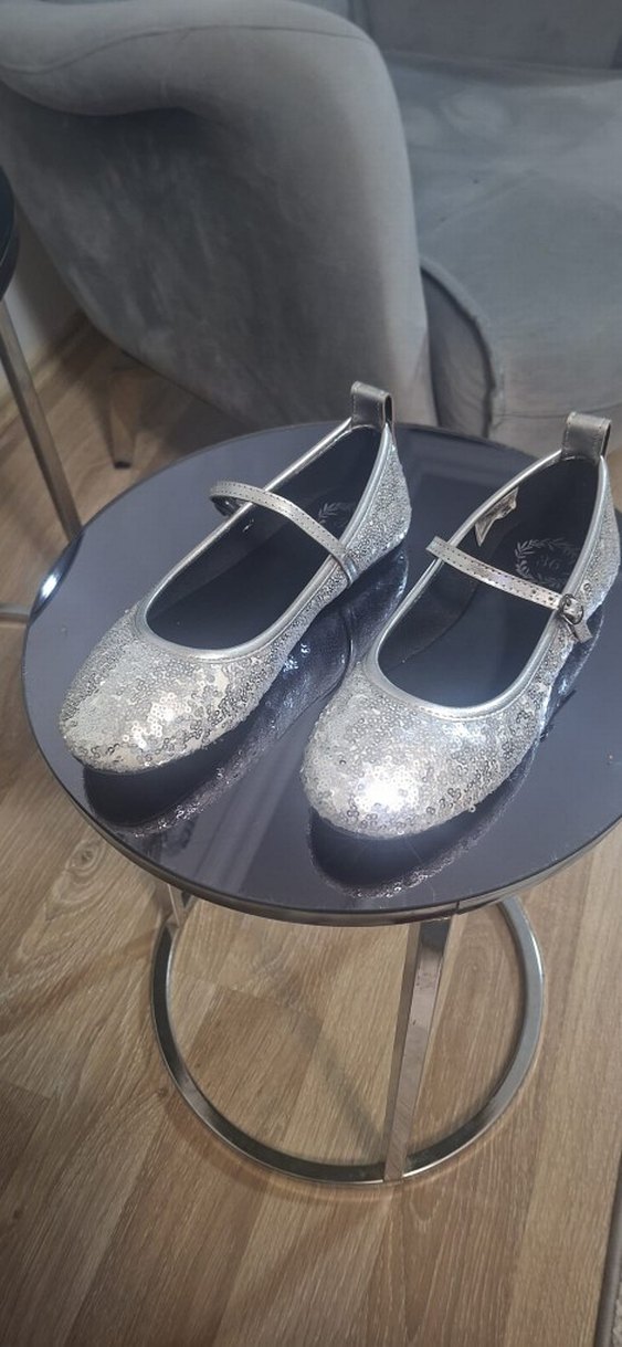 Klasik Kız Babet Ayakkabı Tokalı Gri - Görsel 2