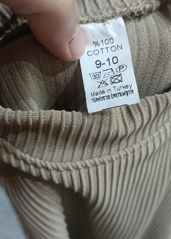 9 Yaş Beden camel Renk Kız Çocuk Bej Süet Takım Kürklü