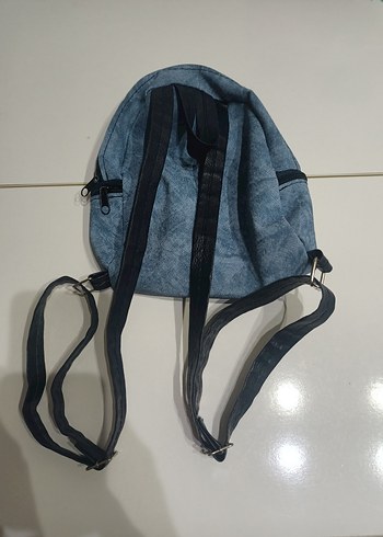 Diğer Yılan Desenli Payetli Kot Sırt Çantası