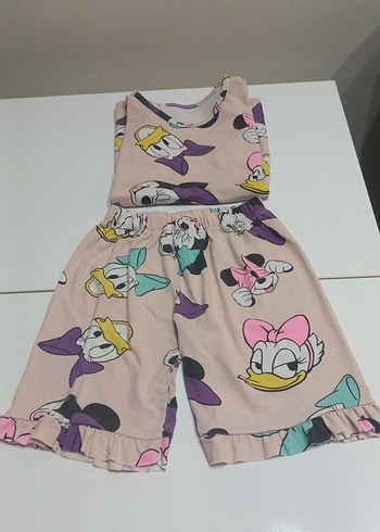Pembe Kız Bebek Fırfırlı Kolsuz Takım