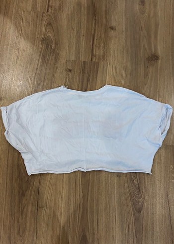 Beyaz Salaş Mini Crop Top - Görsel 2