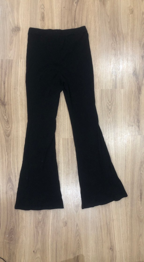 Siyah Kadın İspanyol Paça Alt - Görsel 2