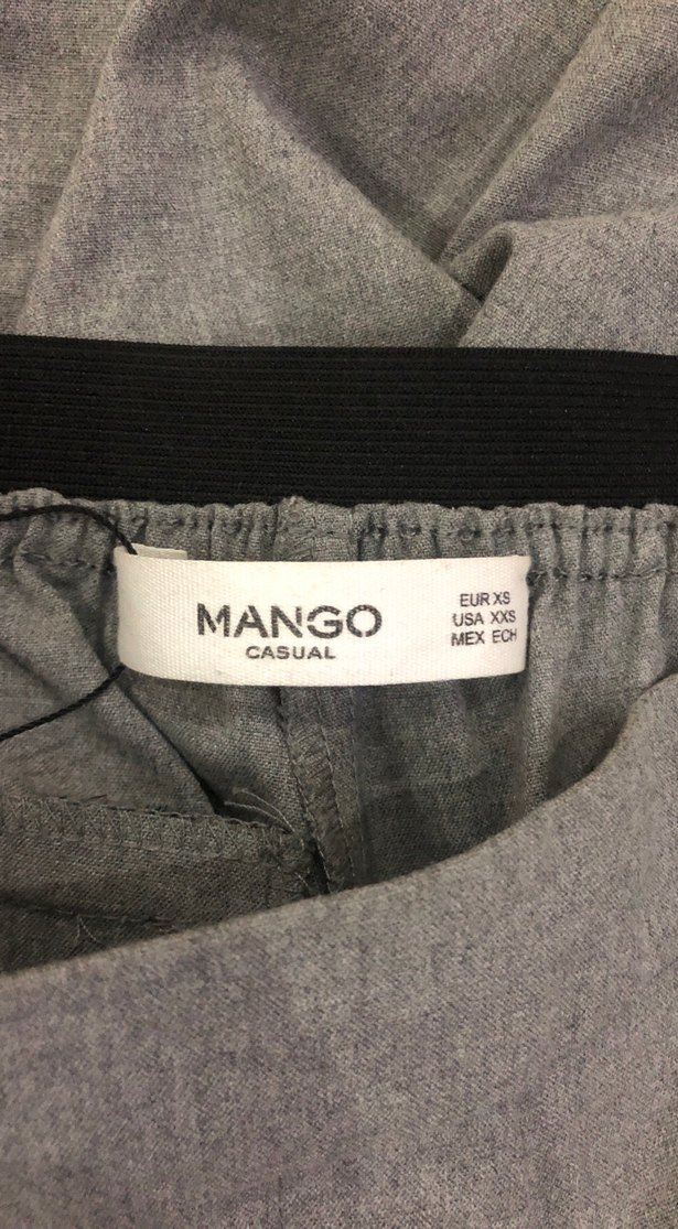 Gri Kadın Kemerli Kumaş Pantolon - Görsel 4