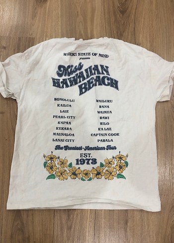 Beyaz Bohem Baskılı Kadın Tişört - Görsel 2