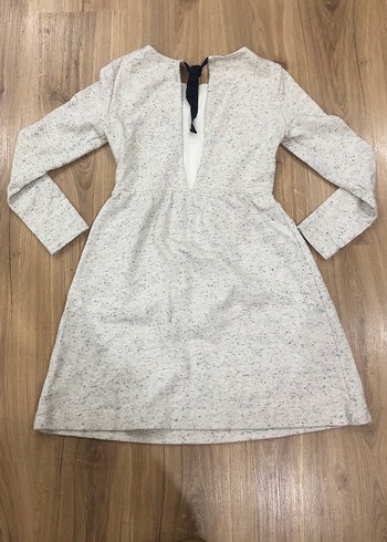 Gri Uzun Kollu Kadın Elbisesi - Görsel 2