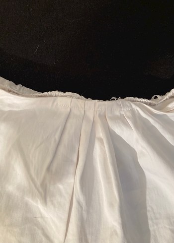 Beyaz Midi  Keten Etek - Görsel 2