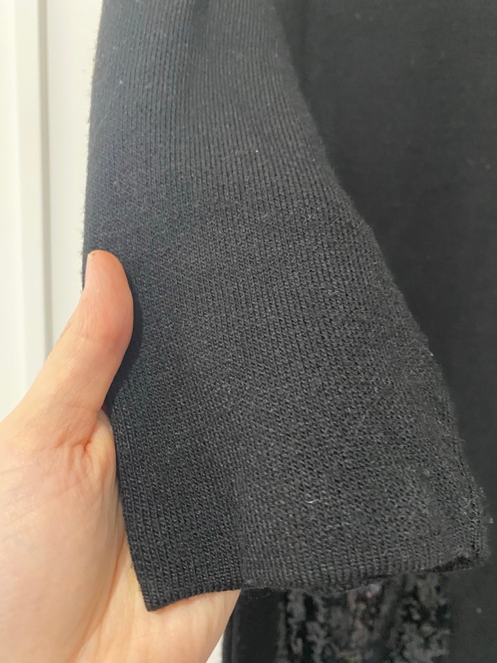 Uzun Siyah Kadın hırka - Görsel 3