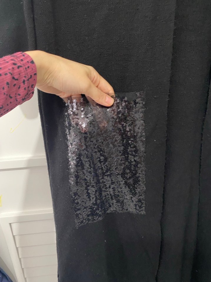 Uzun Siyah Kadın hırka - Görsel 2