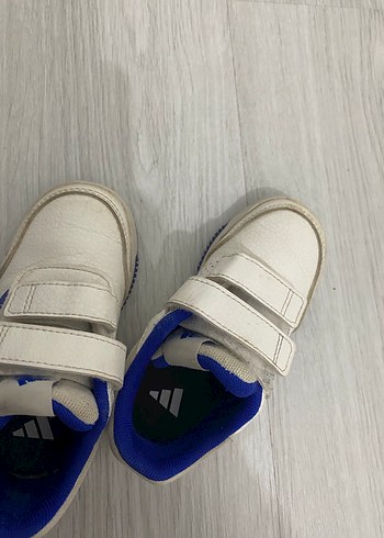 Beyaz Erkek Çocuk Spor Ayakkabı Çift Cırtlı - Görsel 3