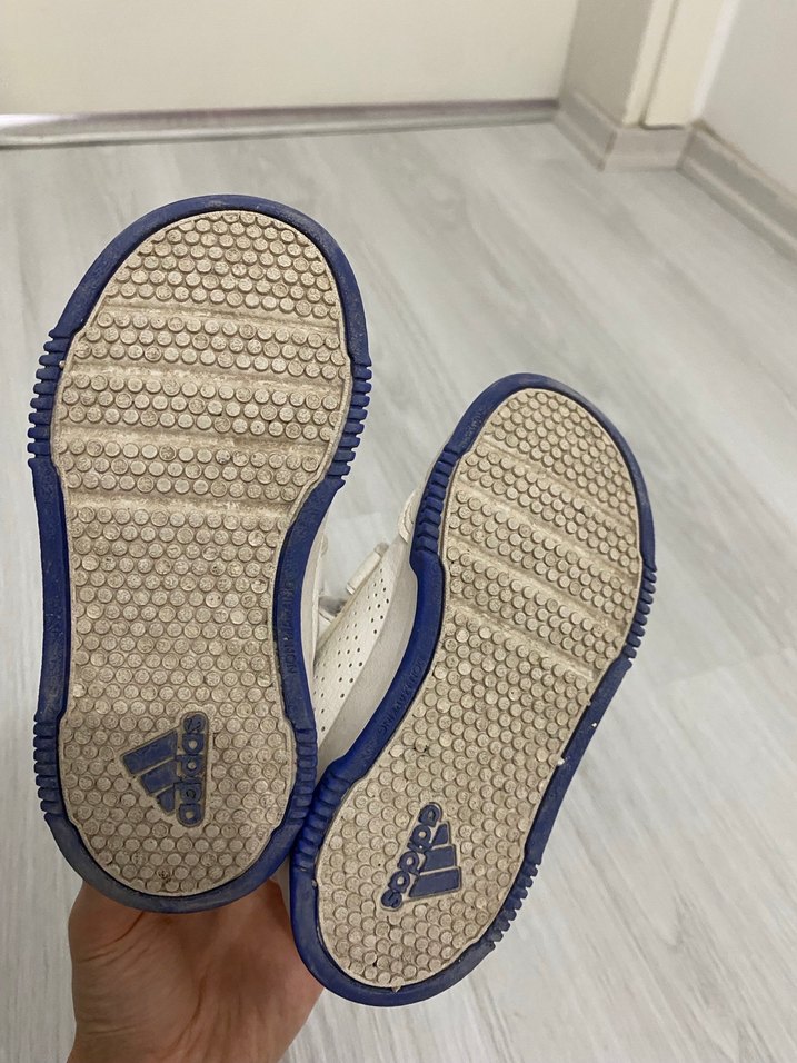 Beyaz Erkek Çocuk Spor Ayakkabı Çift Cırtlı - Görsel 5