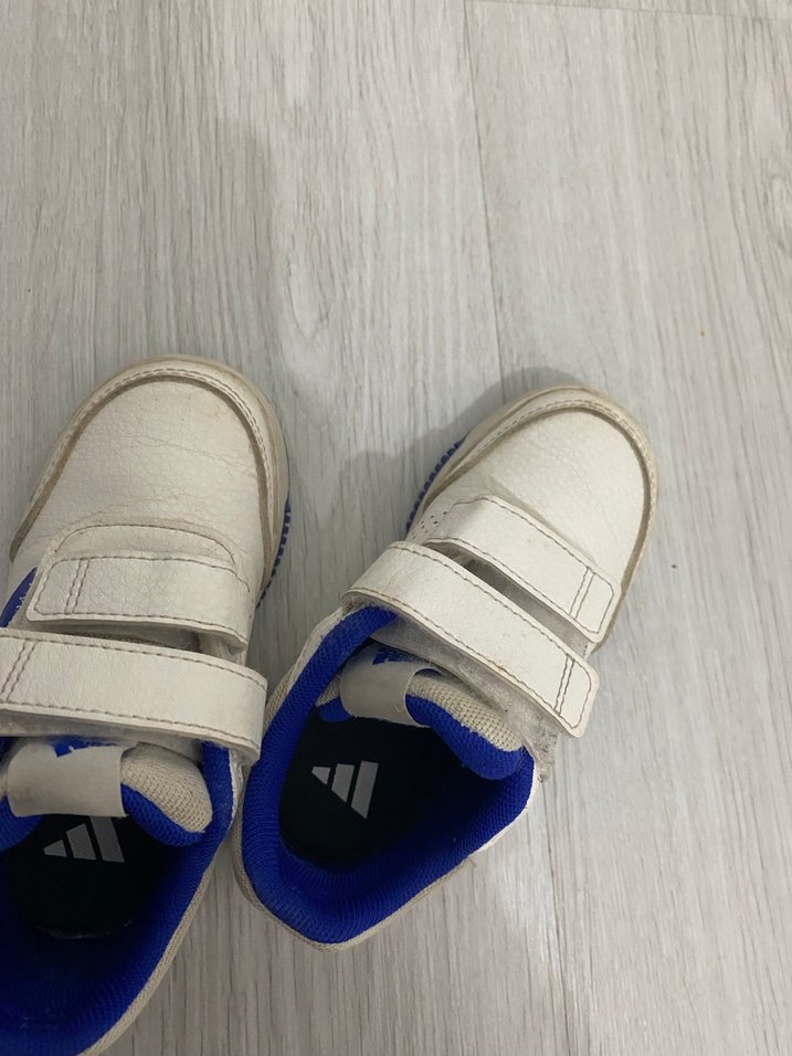 Beyaz Erkek Çocuk Spor Ayakkabı Çift Cırtlı - Görsel 3