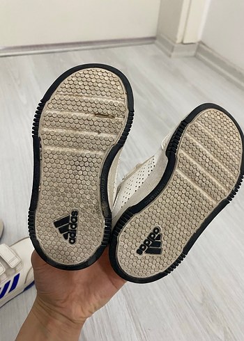 Gri Bantlı Beyaz Erkek Çocuk Spor Ayakkabı - Görsel 5