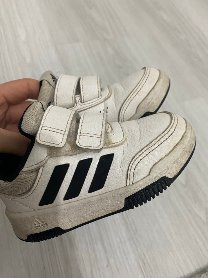 Gri Bantlı Beyaz Erkek Çocuk Spor Ayakkabı - Görsel 4