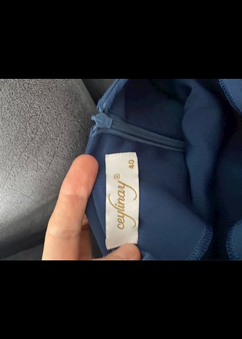 Mavi Uzun Kollu Salaş Kadın Tunik - Görsel 3