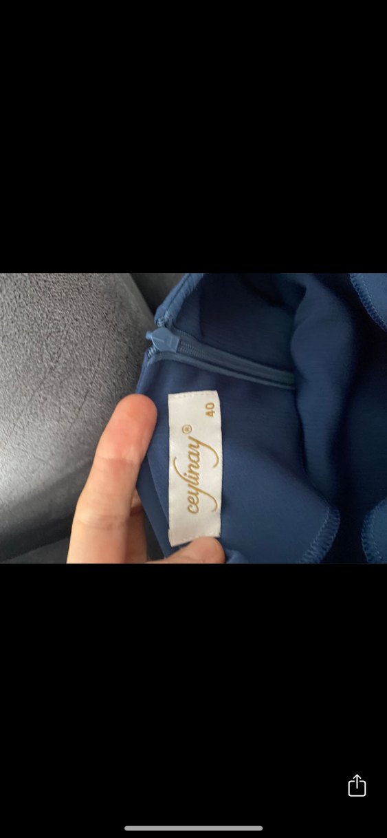 Mavi Uzun Kollu Salaş Kadın Tunik - Görsel 3