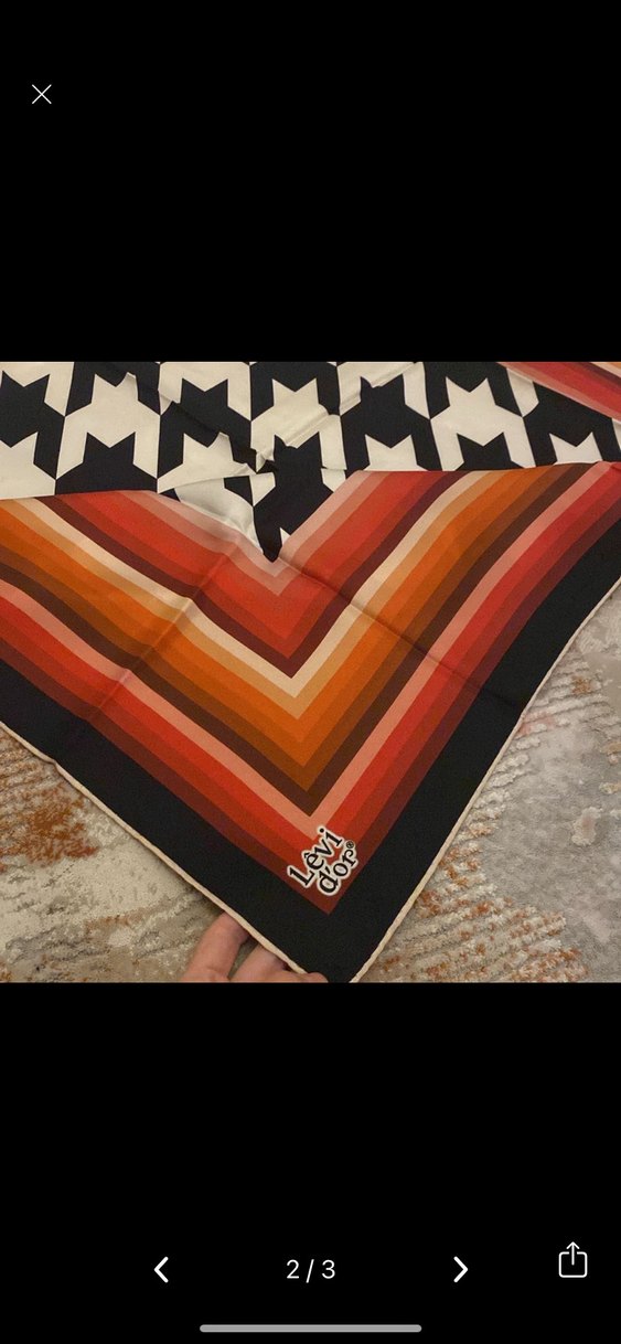 Levi dor marka ipek Kadın eşarp - Görsel 2