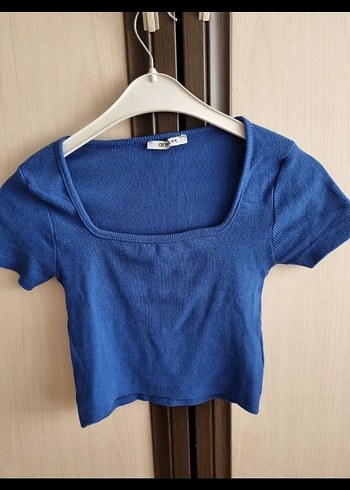 Armalife Kadın Mavi Denim Crop Top