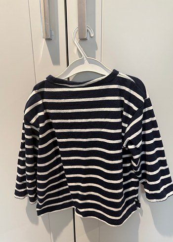 Kız Çocuk Çizgili Uzun Kollu Pamuklu Tişört - Görsel 2