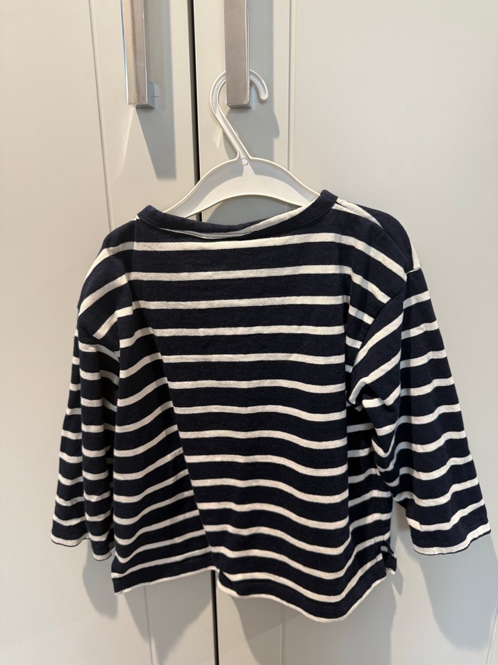 Kız Çocuk Çizgili Uzun Kollu Pamuklu Tişört - Görsel 2