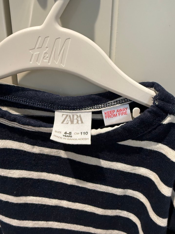 Kız Çocuk Çizgili Uzun Kollu Pamuklu Tişört - Görsel 3