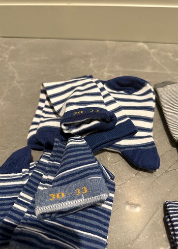 Çocuklar için Mavi ve Gri Çorap Seti - Görsel 6