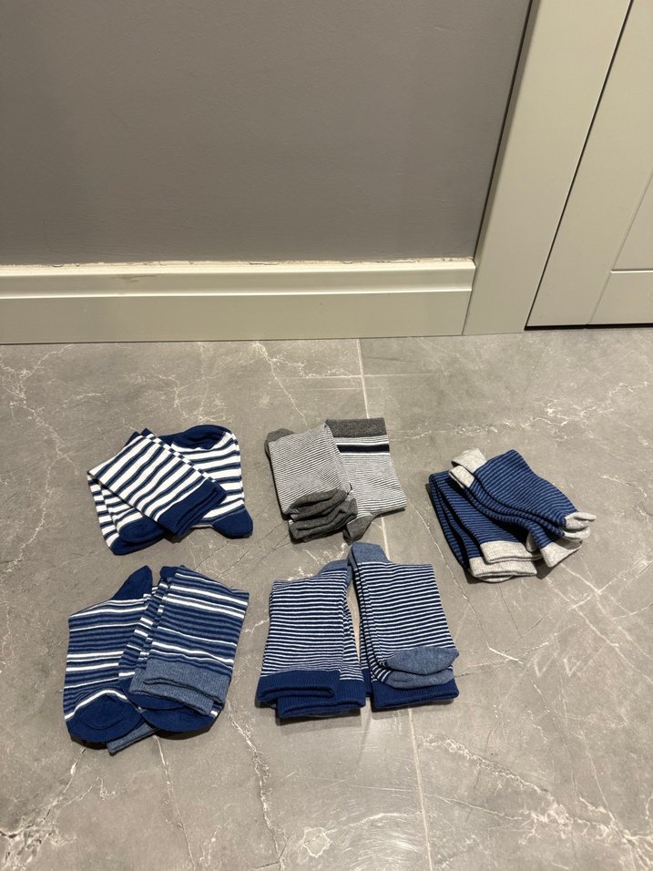 Çocuklar için Mavi ve Gri Çorap Seti - Görsel 2