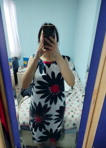 Beyaz Renkli Bağlama Desenli Hamile Elbisesi - Görsel 3