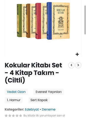 Vedat Ozan Kokular Kitabı Serisi - 4 Kitap