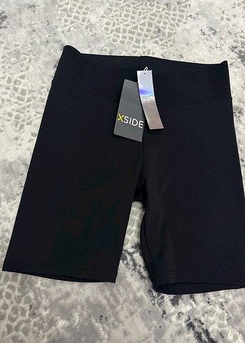 XSIDE Siyah Yüksek Bel Mini Şort - Görsel 4