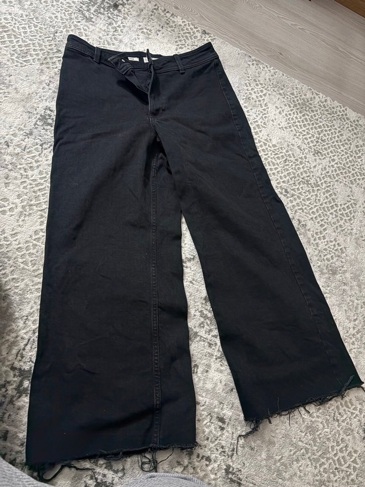 Siyah Regular Fit Midi Kadın Kot Pantolon - Görsel 3