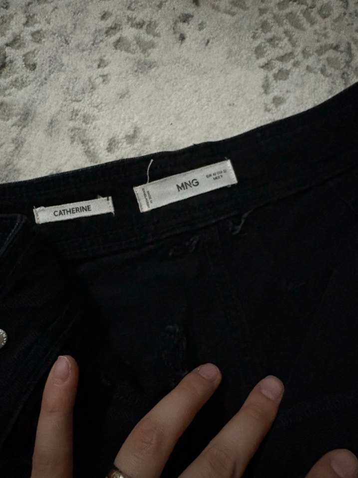 Siyah Regular Fit Midi Kadın Kot Pantolon - Görsel 4