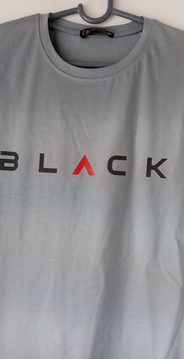 Gri  Siyah Erkek Tişört - Görsel 4