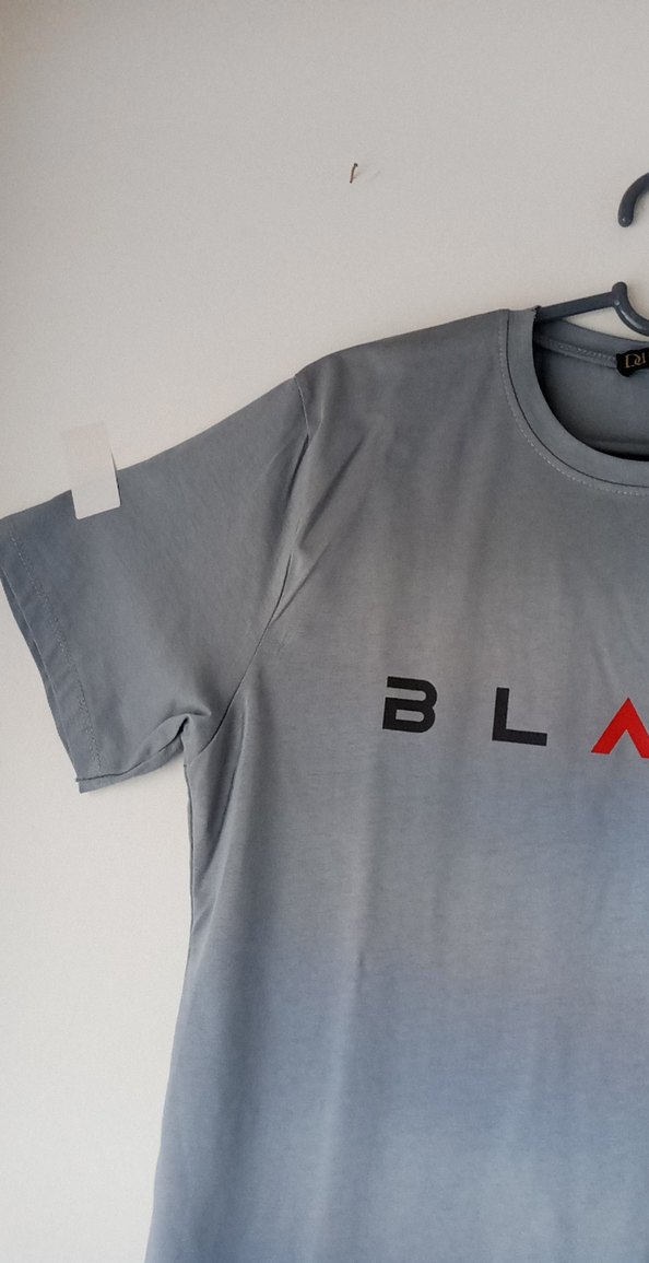 Gri  Siyah Erkek Tişört - Görsel 3