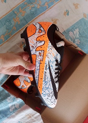 Renkli Erkek Futbol Ayakkabısı Velcro Detaylı - Görsel 2