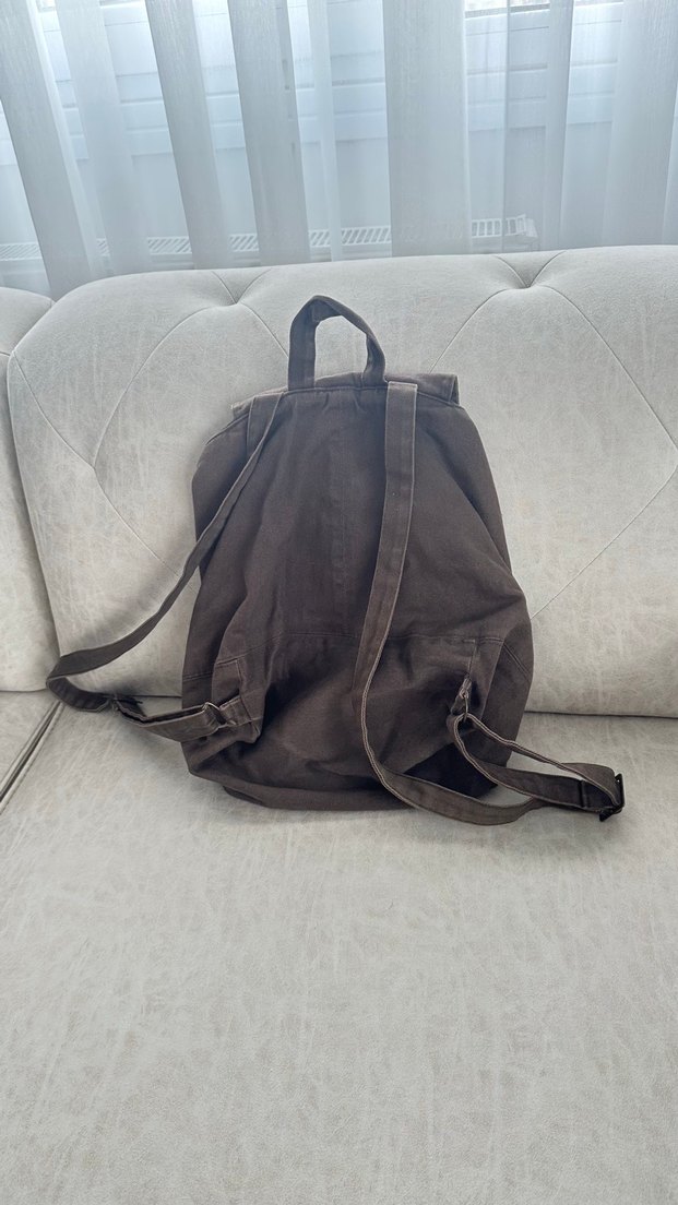 Gri Süet Kadın Sırt Çantası - Görsel 2