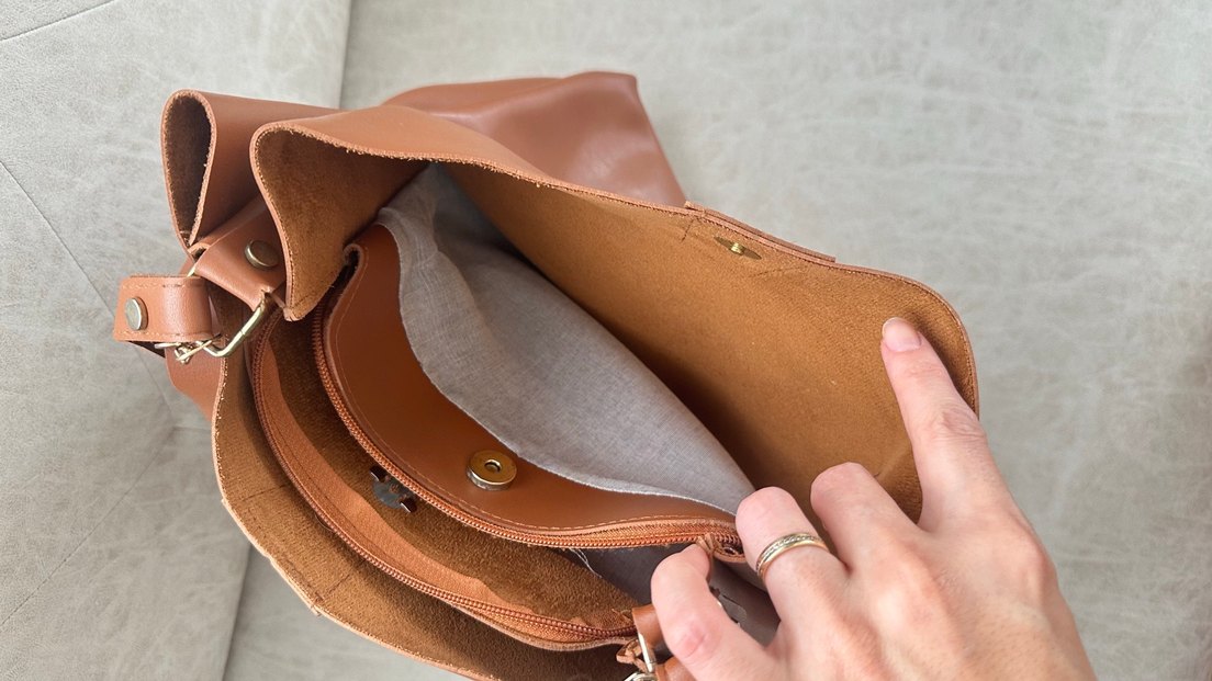 Zara Deri Omuz Çantası - Görsel 3