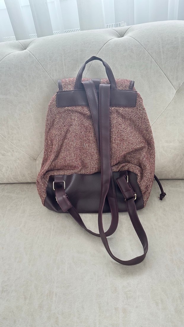 Bohem Tarzı Kahverengi Kadın Sırt Çantası - Görsel 3