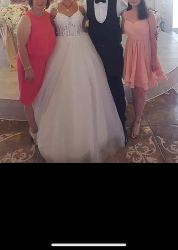 Ekol Pudra Pembe Drapeli Mini Kadın Abiye Elbise