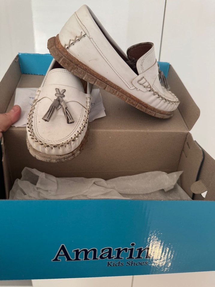 Erkek Beyaz Deri Püsküllü Loafer - Görsel 2