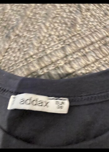 Addax Koyu Mavi Baskılı Kısa Kollu Tişört