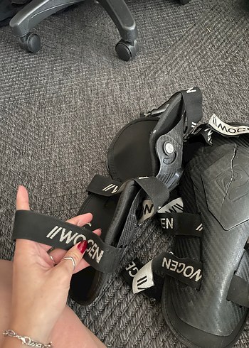Gri Biker Dizlikler Velcro Kayışlı - Görsel 5