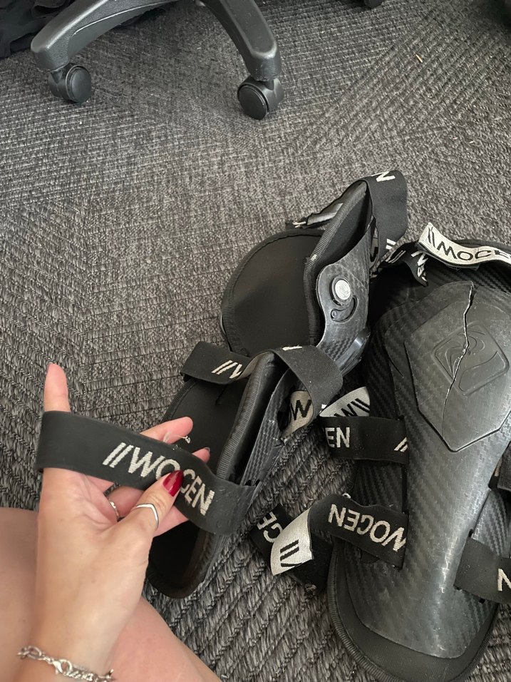 Gri Biker Dizlikler Velcro Kayışlı - Görsel 5