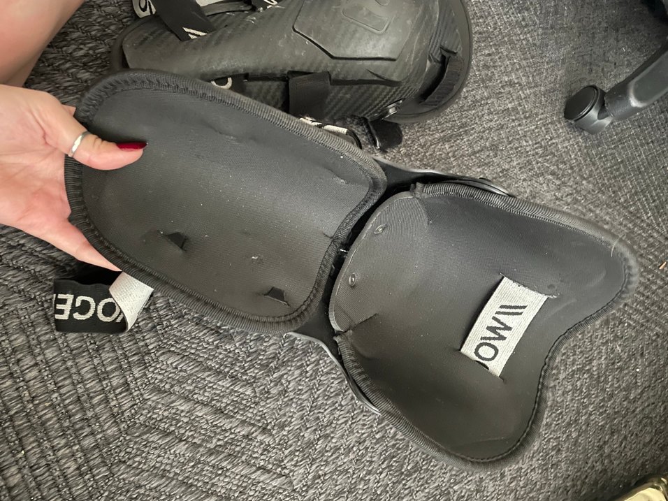 Gri Biker Dizlikler Velcro Kayışlı - Görsel 2