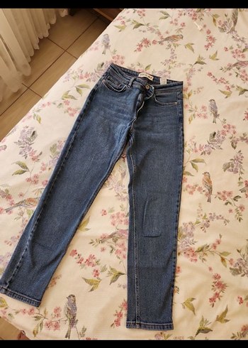 30 Beden Mavi Normal Kesim Kadın Jean Pantolon