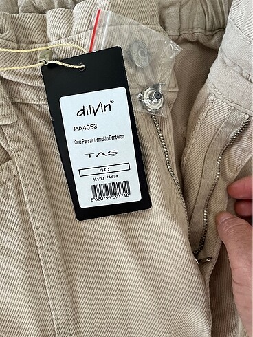 40 Beden ÖNÜ PARÇALI, BÜYÜK CEPLİ PAMUKLU PANTALON