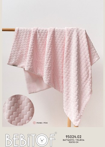 Bebitof Pembe Bebek Battaniyesi 90x110 cm