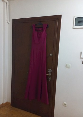 Diğer Drapeli Bordo Midi Kadın Elbise