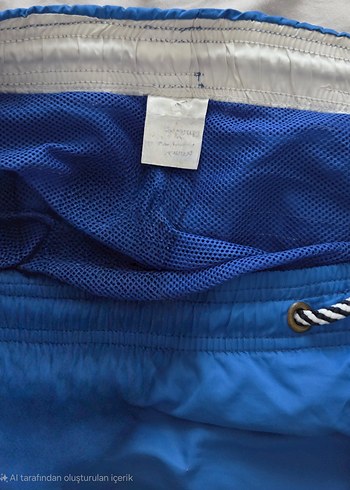 Mavi Erkek Midi Yüzme Şortu Fermuarlı - Görsel 4